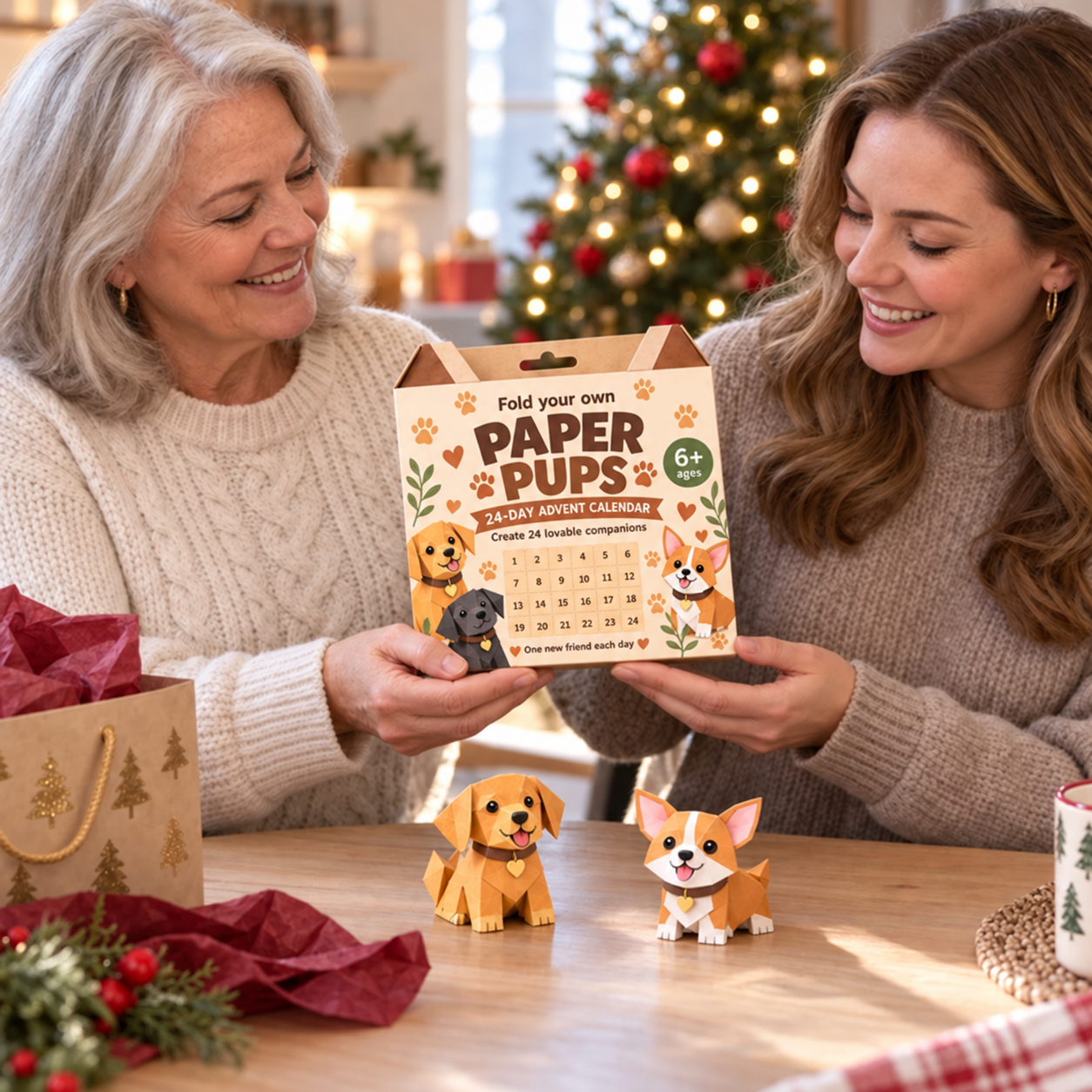 🎃Paper Pups™ – 24-Day DIY Dog Advent Calendar(💕Step-by-Step Guide Included)