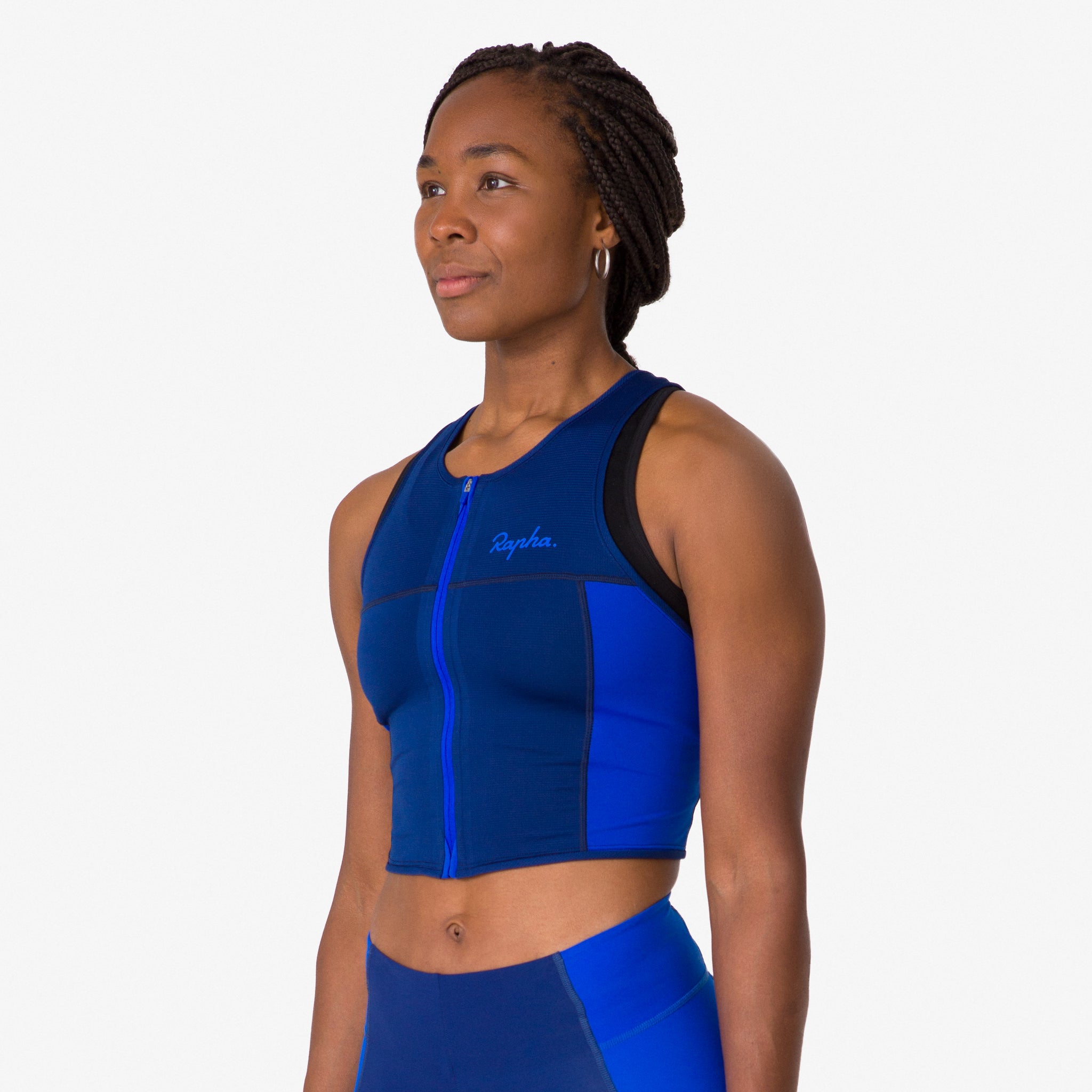 Women's Cropped Zip Tank