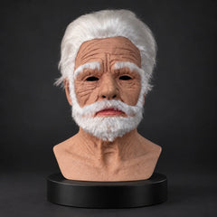 Vintage Gentleman Silicone Mask with Deep Forehead Lines
