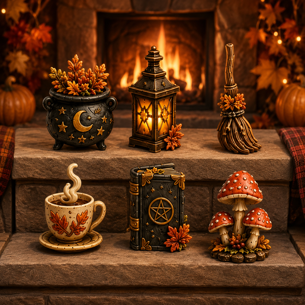 Autumn Witch Cottage Advent Calendar 2026 – 24 Cozy Witchy Miniatures, Black Cat Collectibles & Magical Fall Cottage Surprises,