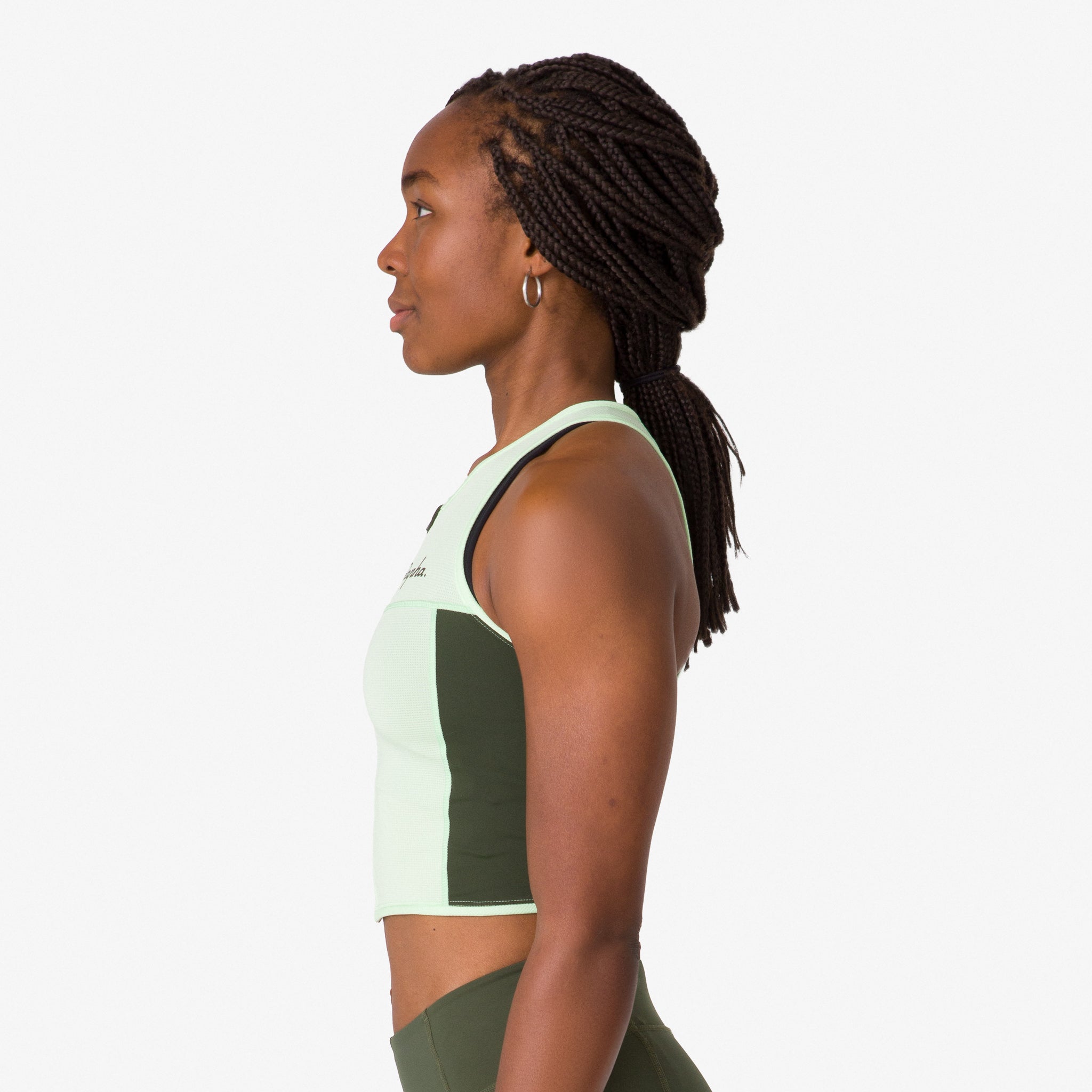 Women's Cropped Zip Tank