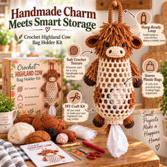 🧶Crochet Animal Bag Holder Kit – Cute & Functional DIY Home Storage