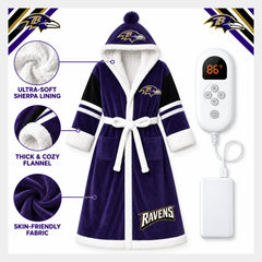 Ravens USB Heated Sherpa Football Robe