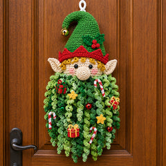 🧘Relaxing & Beginner-Friendly- 🧶DIY Christmas Crochet Door Décor Kit(🎄Create Stunning Christmas Artwork)