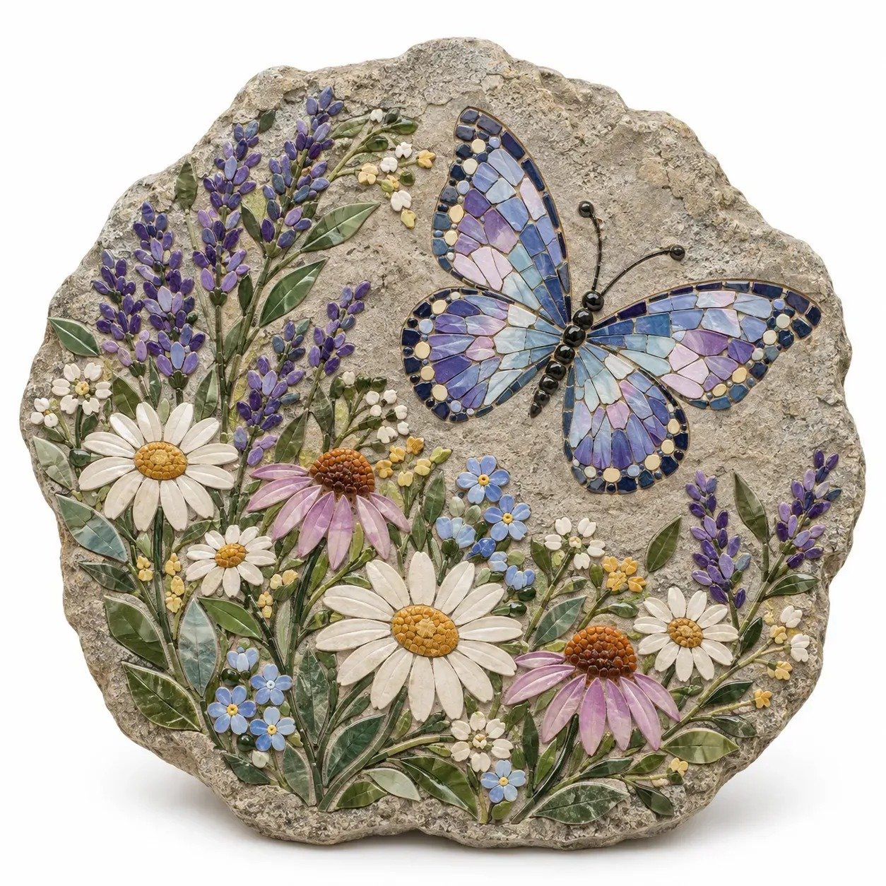 🧘Relaxing & Beginner-Friendly-🦋Butterfly Wildflower Mosaic DIY Kit(✨Complete Guided Craft Set)