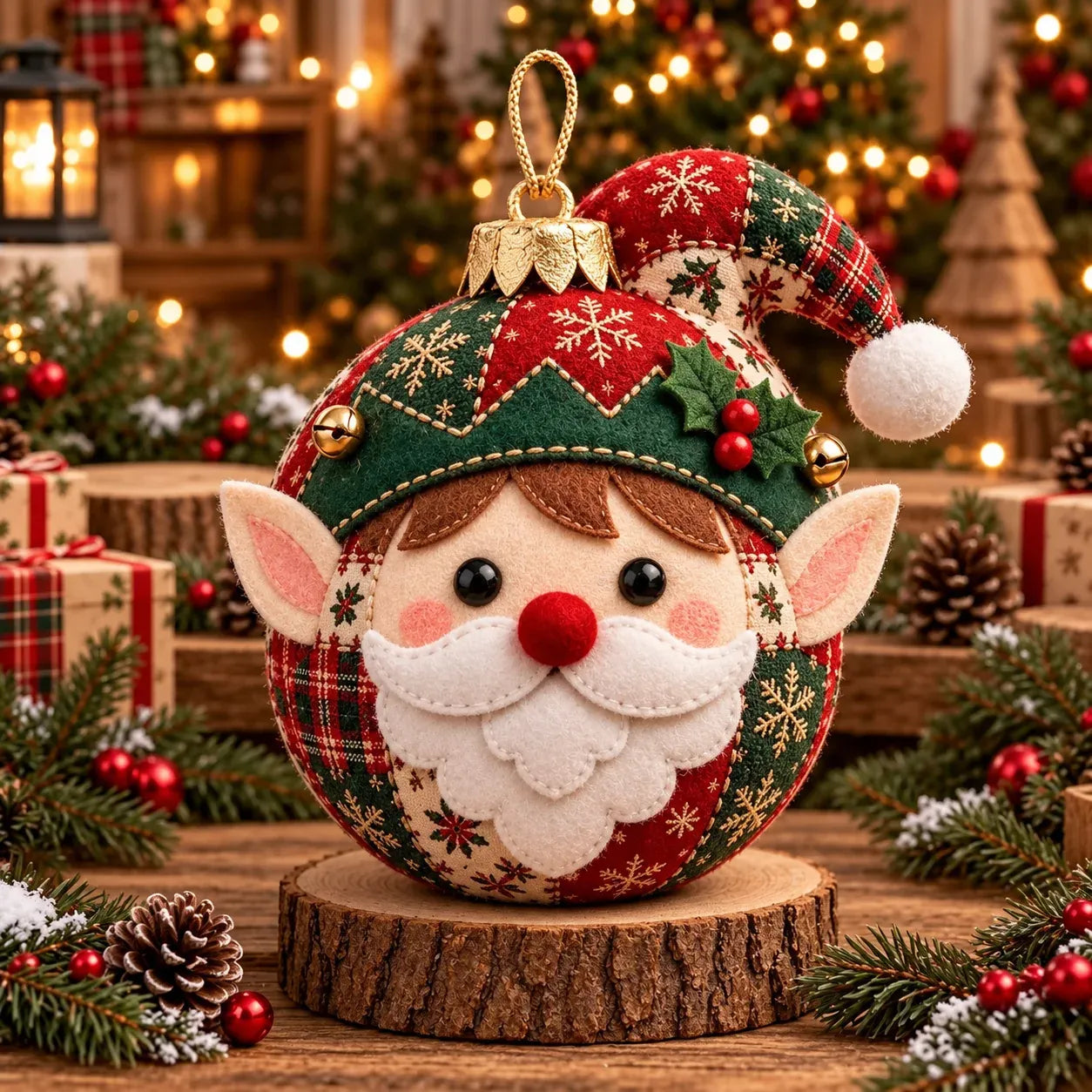 🎄Cozy Patchwork Christmas Ornament Collection-✨Relaxing DIY Craft to Create Stunning Christmas Artwork