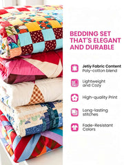 Vintage Ocean Turtle Beach Floral Patchwork 3‐Piece Quilted Bedding Set