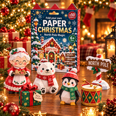 🎄3D DIY Paper Christmas-💕50 Pre-Printed Sheets + Step-by-Step Guide