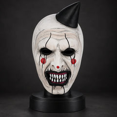 Black Cone Hat Horror Clown Silicone Mask
