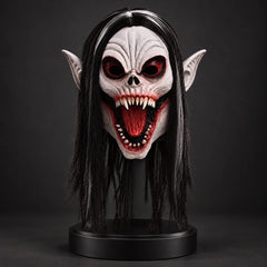 Long-Haired Vampire Clown Silicone Mask