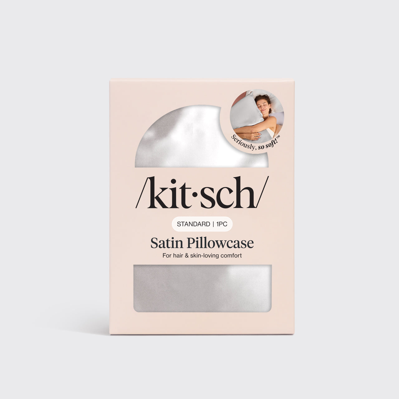 Satin Pillowcase in Silver