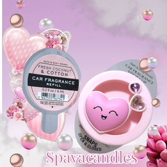 Valentine pink smiley Scentportable & Coconut cotton refill