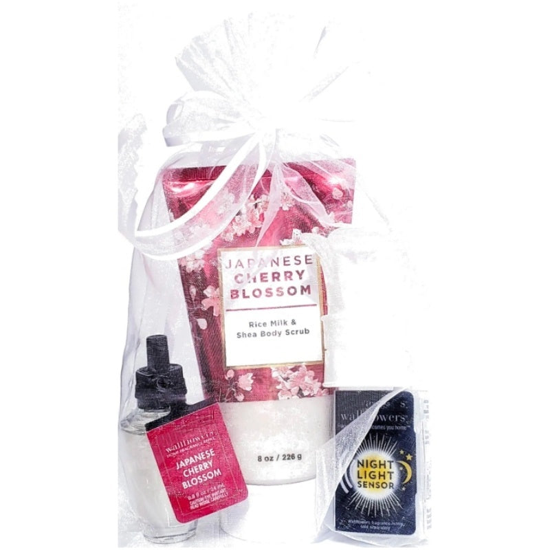 Japanese Cherry Blossom Sugar Scrub, Wallflower Plug & Bulb