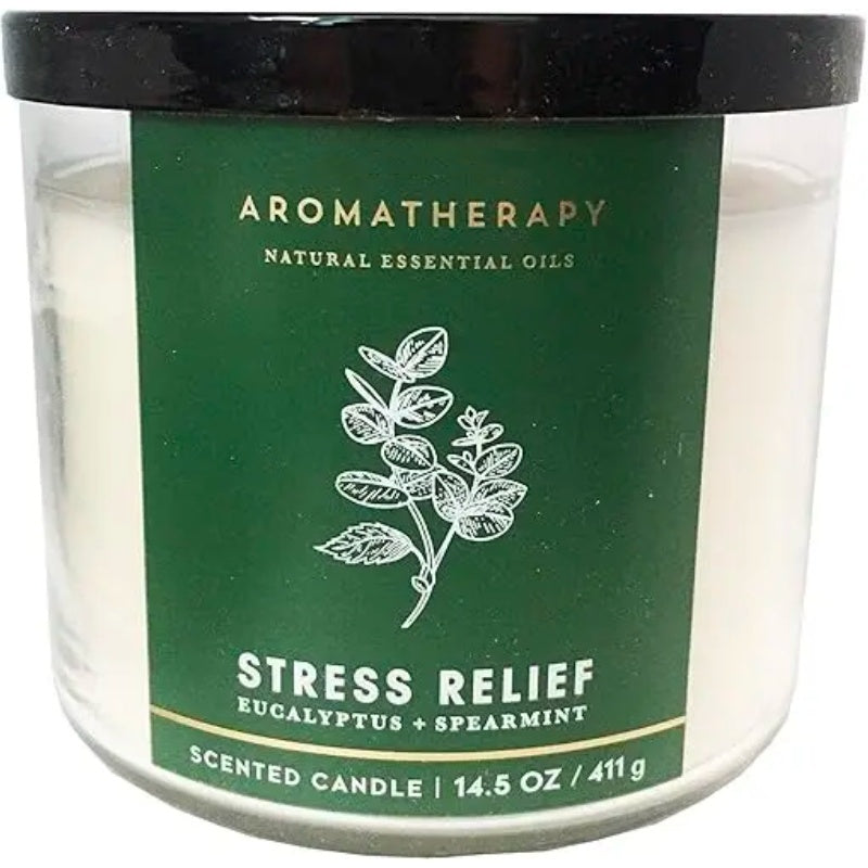 Aromatherapy Stress Relief 3-Wick Candle, Eucalyptus Spearmint