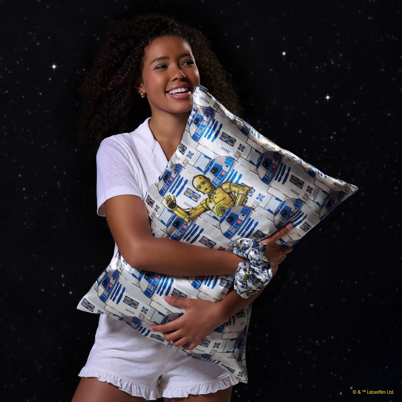 Star Wars™ & Kitsch Satin Pillowcase in R2-D2 & C-3PO