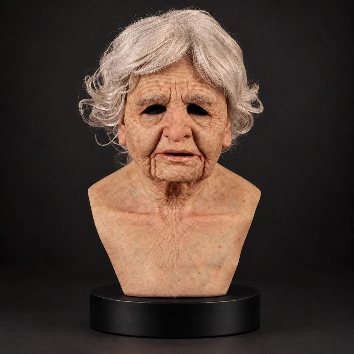Classic Elderly Grandmother Full-Head Silicone Theatrical Mask