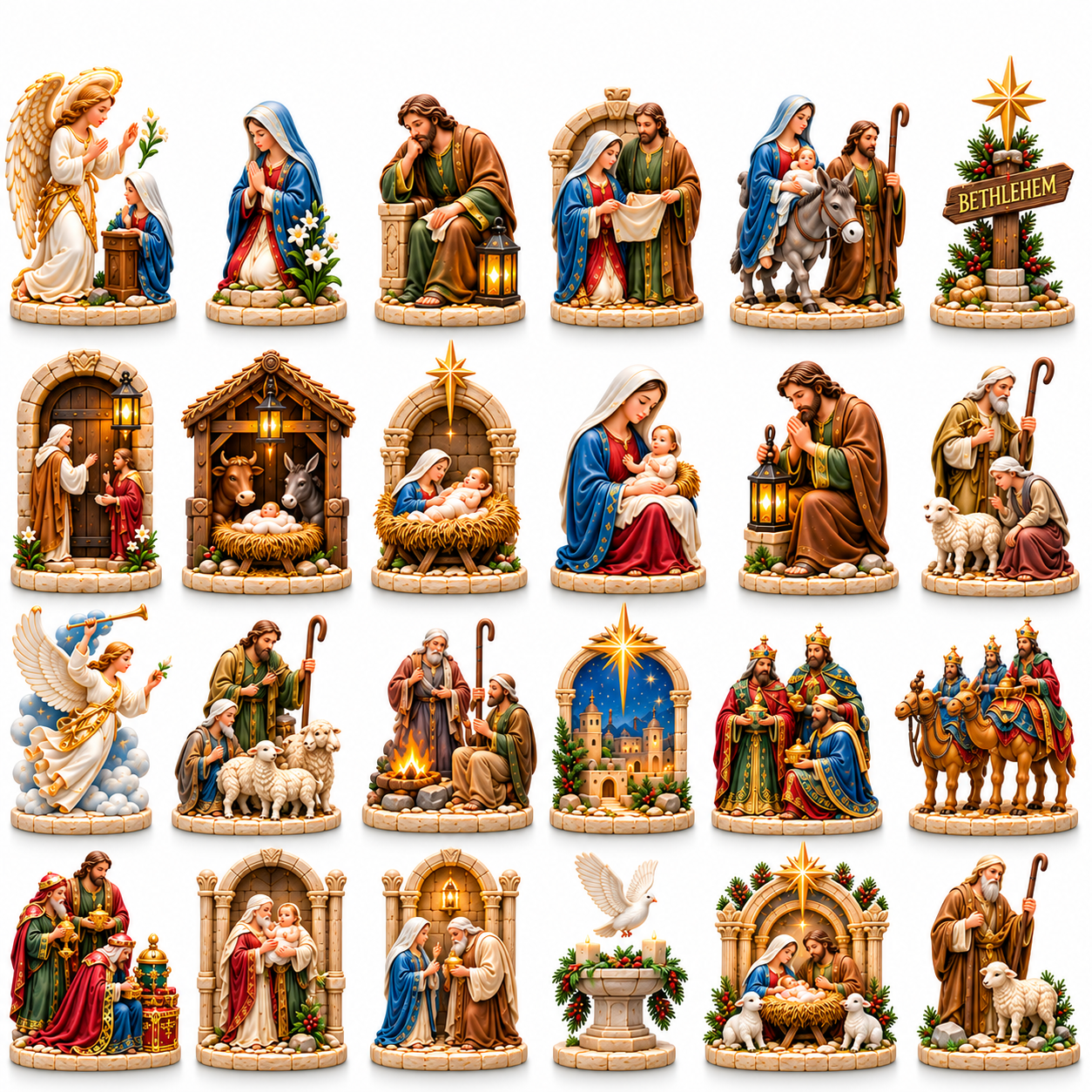 Nativity Story 2026 – 24 Days of Christmas Collector’s Edition with 24 Unique Nativity Miniatures, Christian Christmas Countdown Gift
