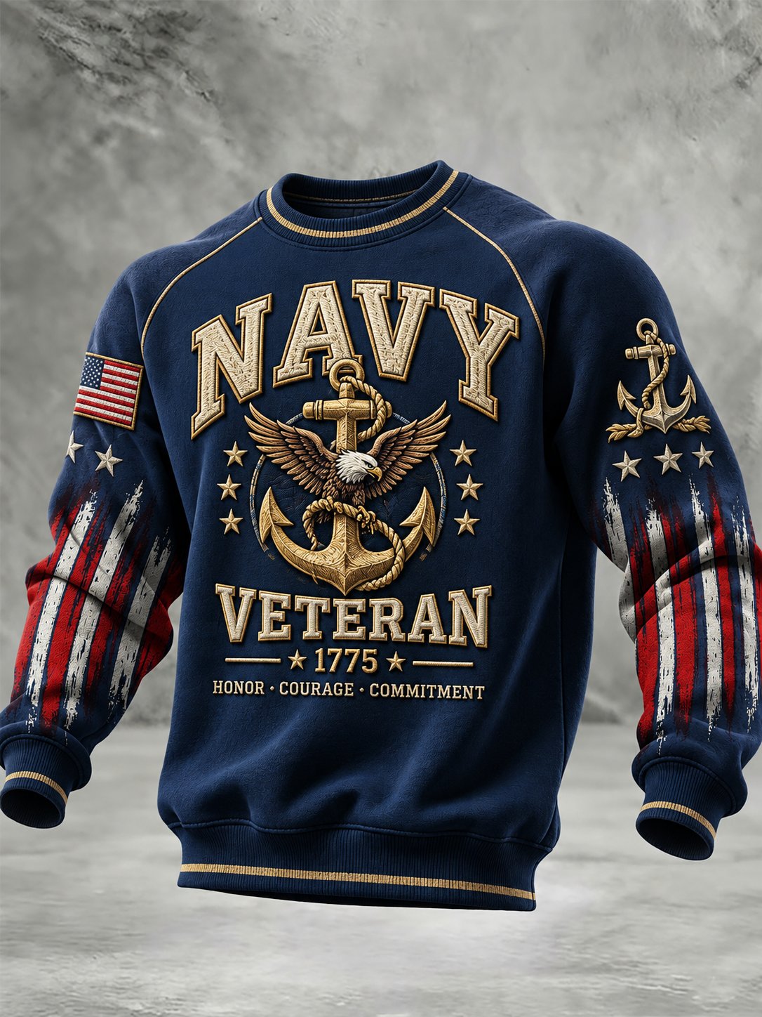 Men's U.S. Veterans Day Printed Sweatshirt