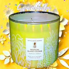 TROPICAL ISLAND COLADA 3 WICK CANDLE 14.5 OZ US US Seller