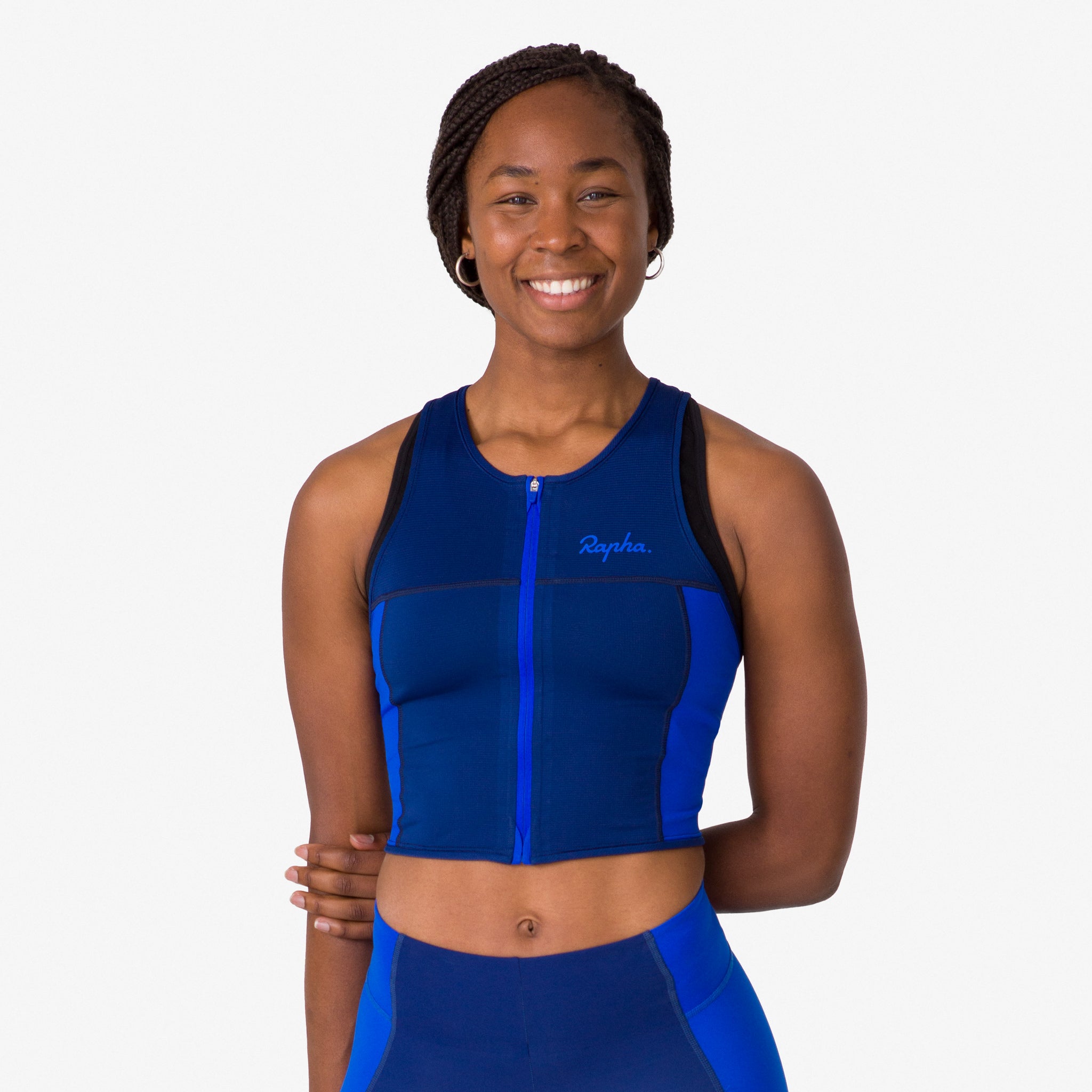 Women's Cropped Zip Tank