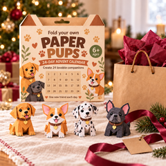 🎃Paper Pups™ – 24-Day DIY Dog Advent Calendar(💕Step-by-Step Guide Included)