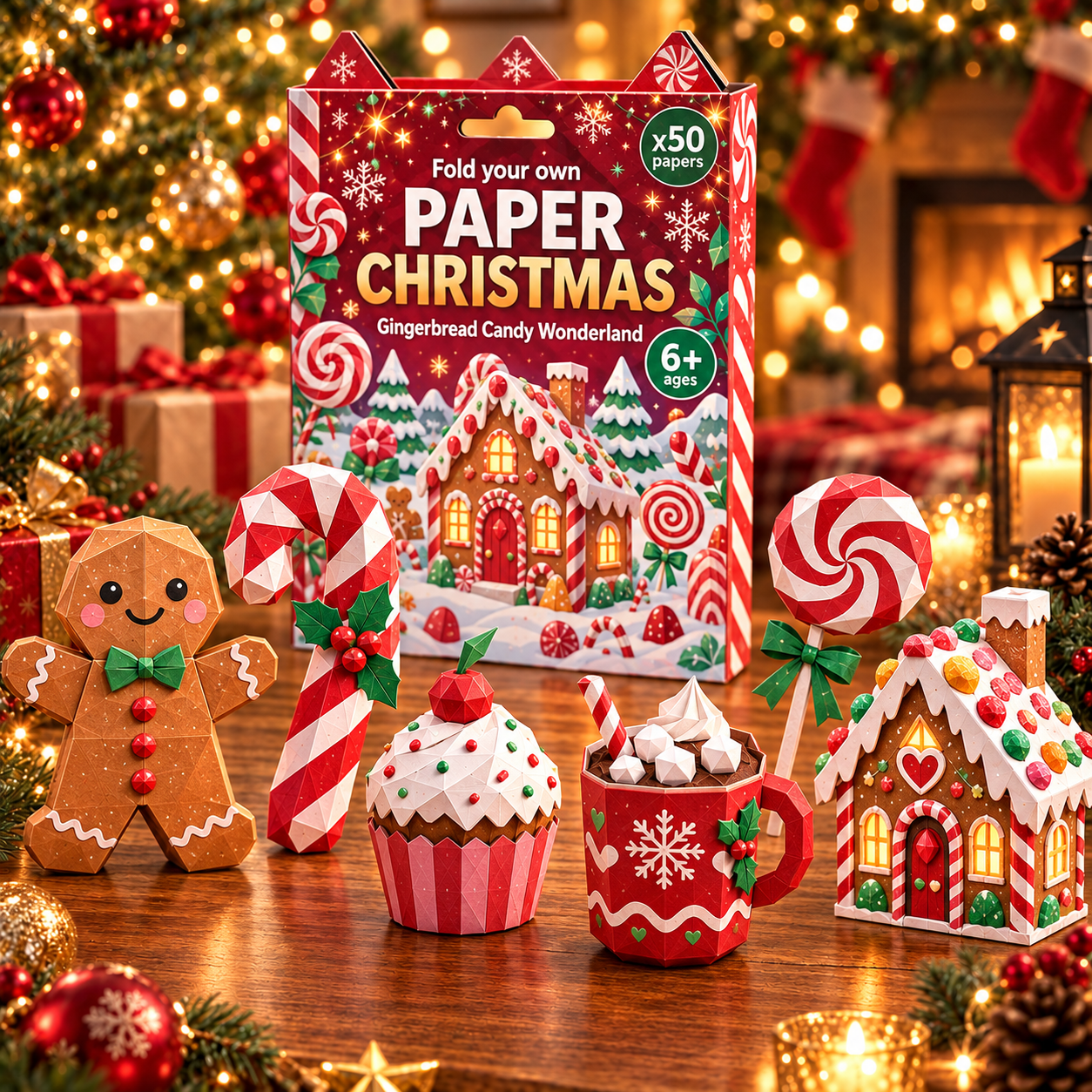 🎄3D DIY Paper Christmas-💕50 Pre-Printed Sheets + Step-by-Step Guide
