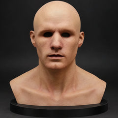 Handsome Mature Gentleman Half-Bust Silicone Mask