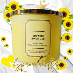 Sugared Lemon Zest 3 Wick Candle