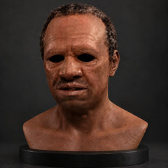Mature Dark-Skinned Gentleman Silicone Mask with Short Hair