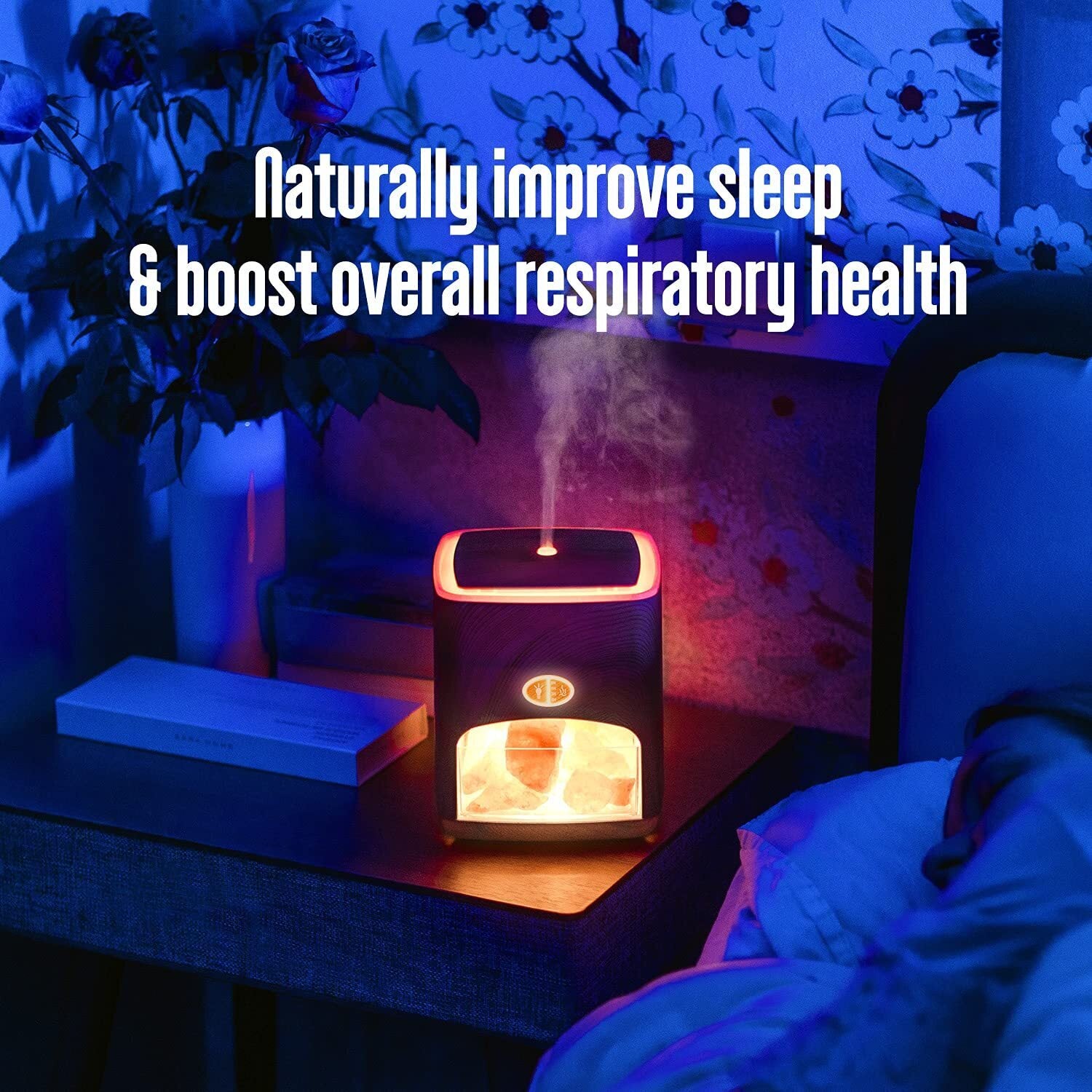 Himalayan Pink Salt Diffuser 400ml Ultrasonic Atomizer and Ionizer with Ambient Light