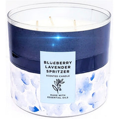 Blueberry Lavender Spritzer 3 Wick Candle Summer Earthy Color