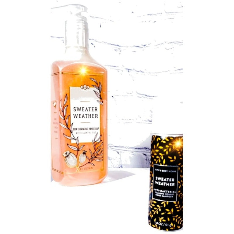 Sweater Weather Hand Soap & Foaming Hand Sanitizer Set of 2