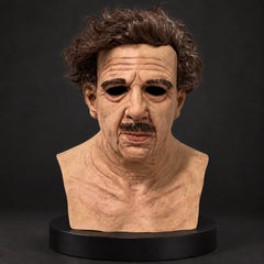 Eccentric Curly-Haired Gentleman Silicone Mask with Mustache