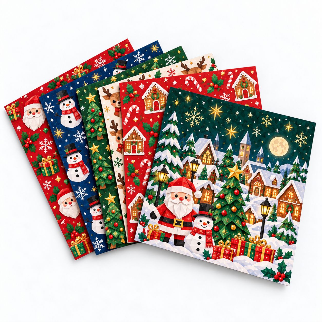 🎄3D DIY Paper Christmas-💕50 Pre-Printed Sheets + Step-by-Step Guide