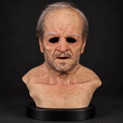 Venerable Elderly Gentleman Silicone Mask with White Eyebrows