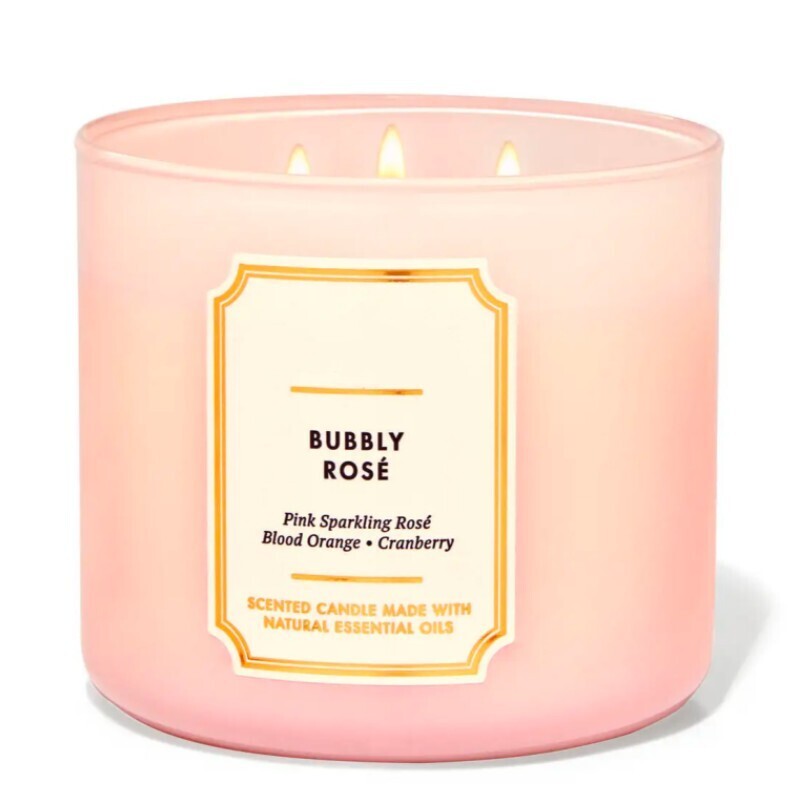 Bubbly rose - candle