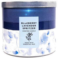 Blueberry Lavender Spritzer 3 Wick Candle Summer Earthy Color