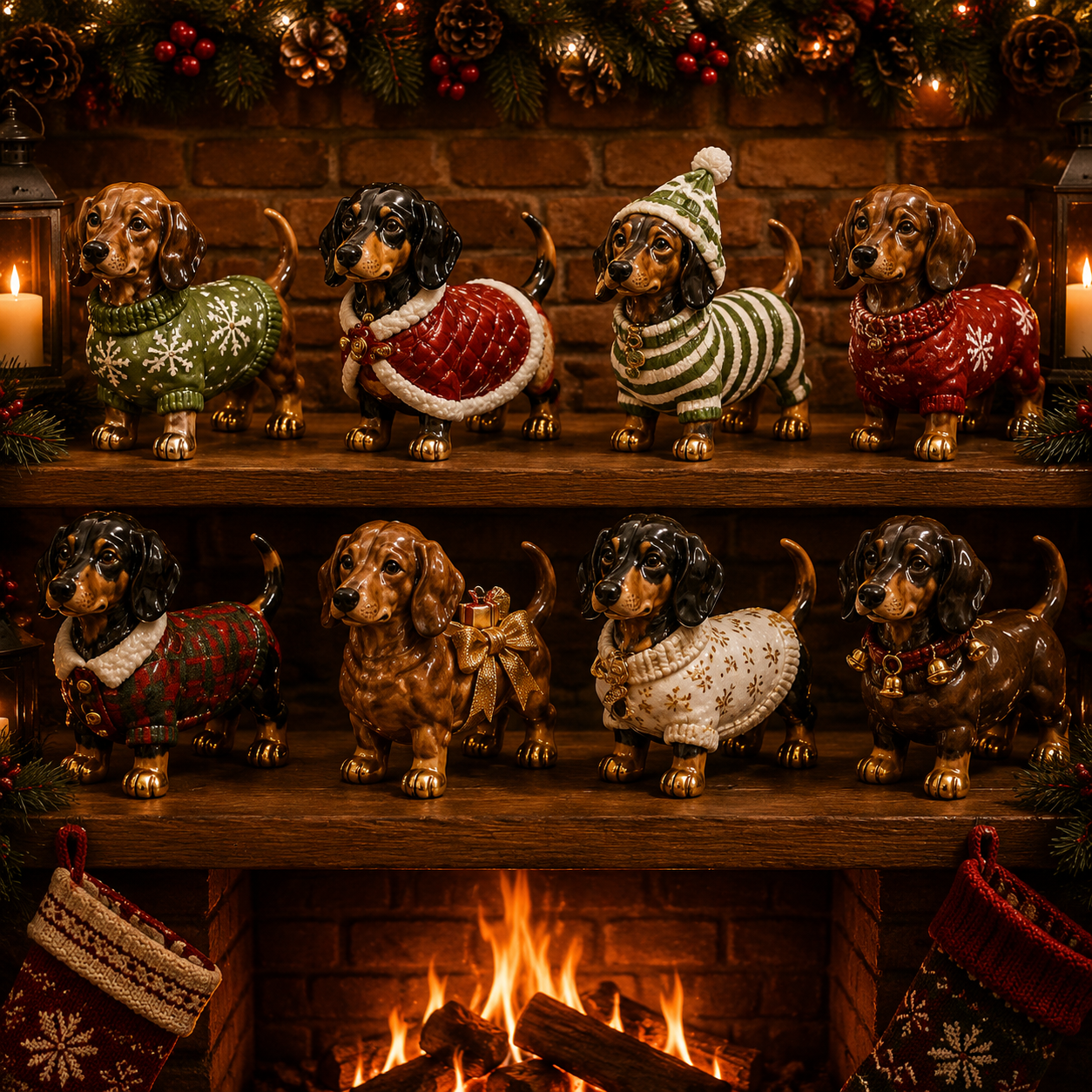 24-Day Dachshund Advent Calendar | Collectible Dog Figurine Christmas Countdown