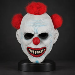 Red Pom-Pom Evil Clown Silicone Mask