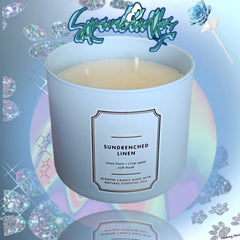 SUN-DRENCHED LINEN 3-Wick Candle 14.5 oz US Seller