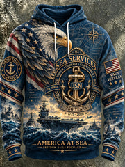 Men's US Navy Printed Hoodie