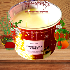 New Christmas Cider 3 Wick Candle