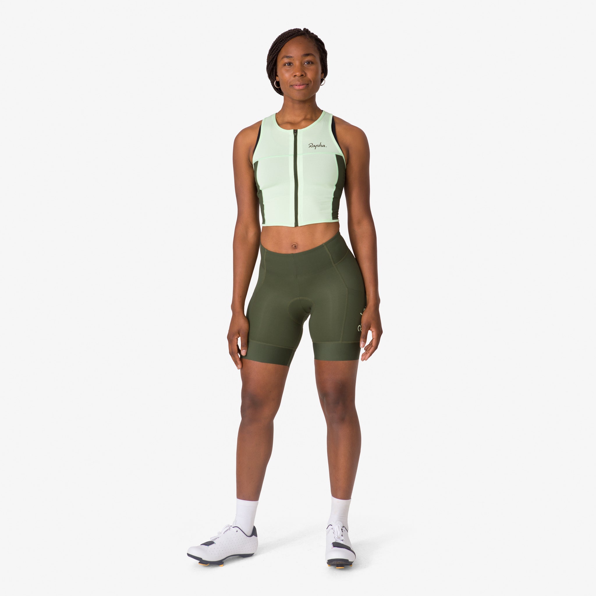 Women's Cropped Zip Tank