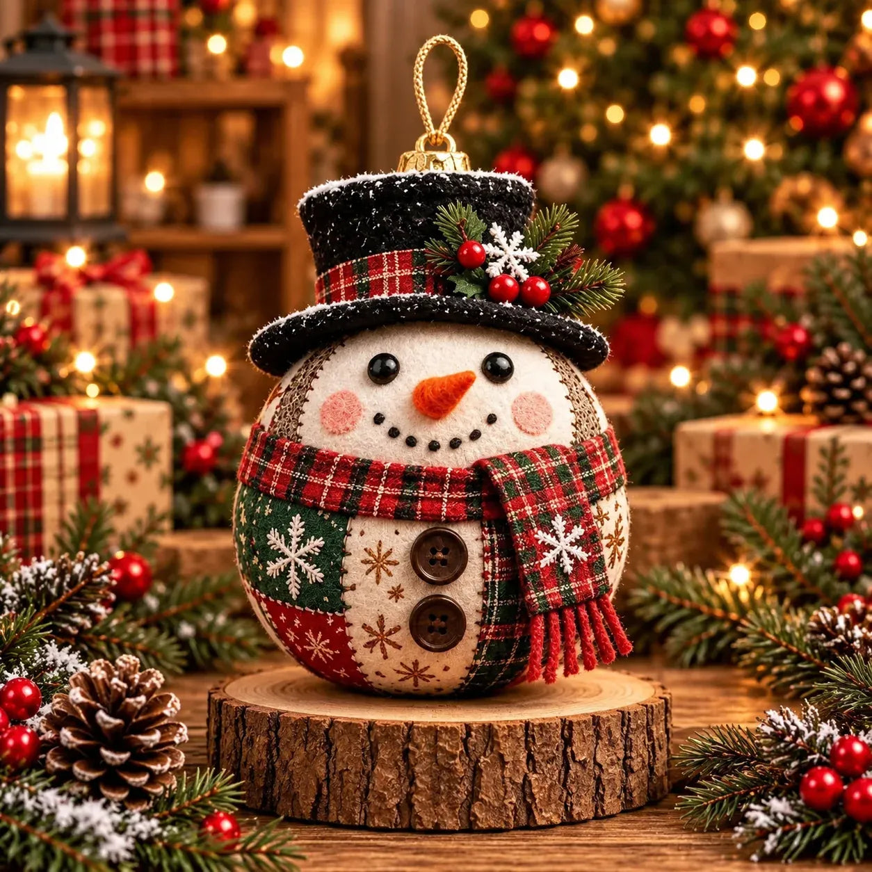 🎄Cozy Patchwork Christmas Ornament Collection-✨Relaxing DIY Craft to Create Stunning Christmas Artwork