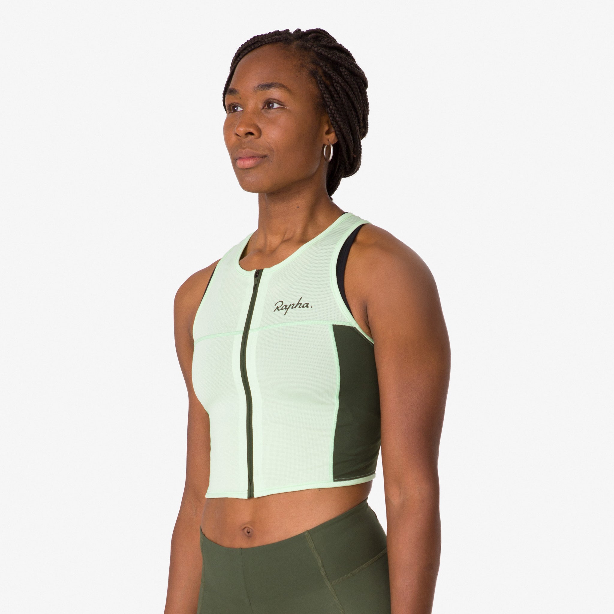 Women's Cropped Zip Tank