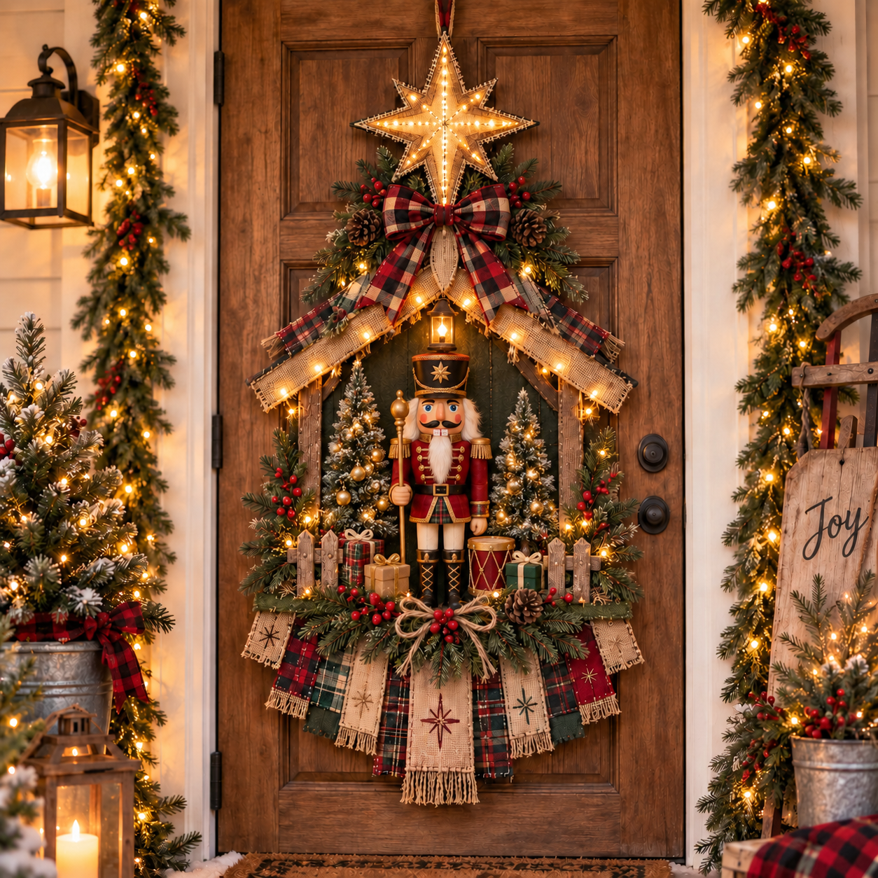 ✨🎅 DIY Light-Up Christmas Door Hanger Kit – 4 Festive Designs