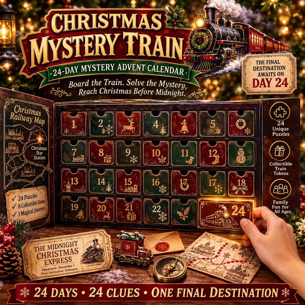 24-Day Mystery Advent Calendar – 6 Story Adventures for Families & Adults