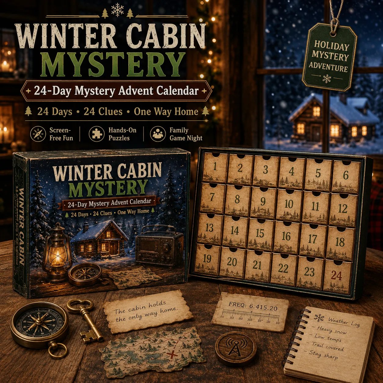 24-Day Mystery Advent Calendar – 6 Story Adventures for Families & Adults