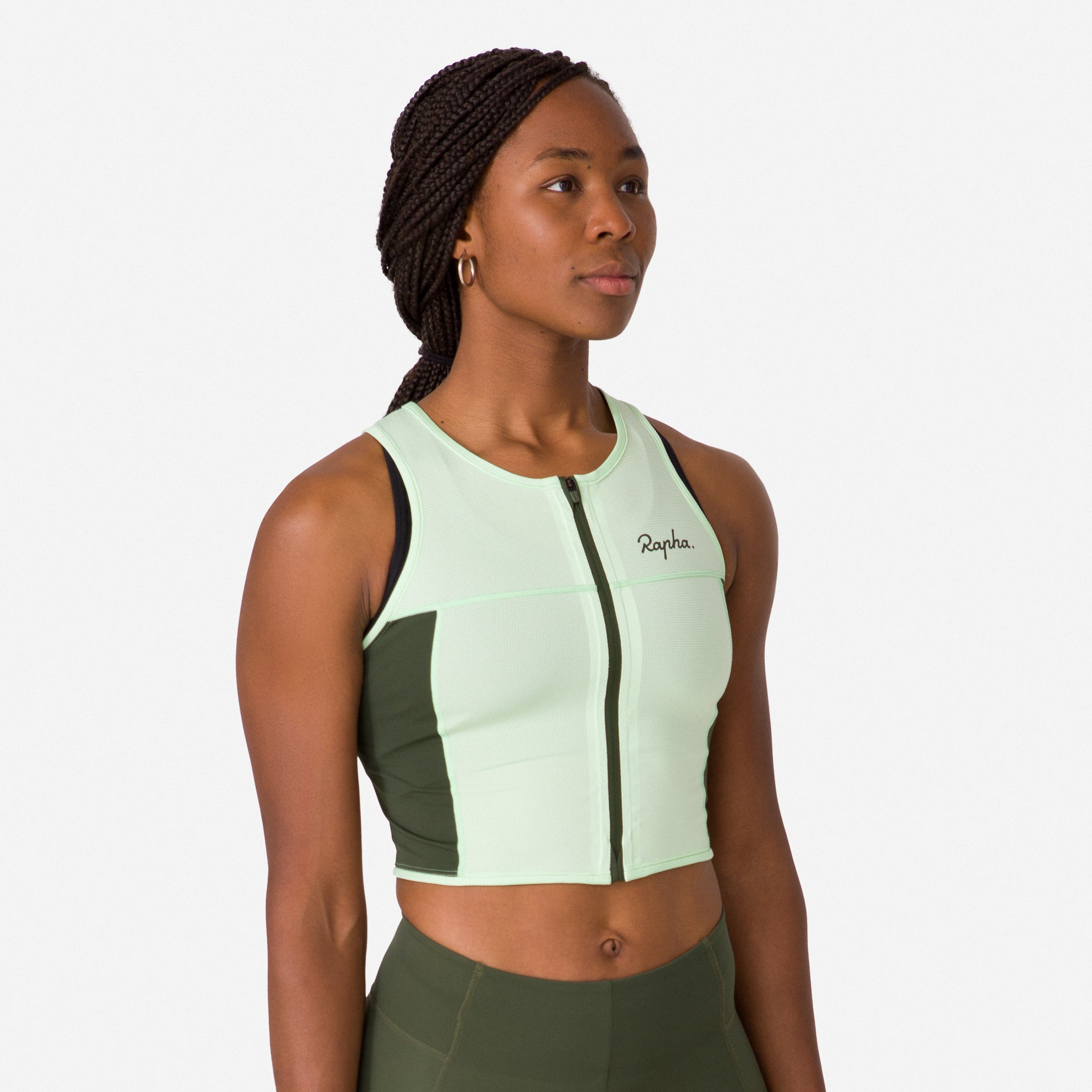 Women's Cropped Zip Tank