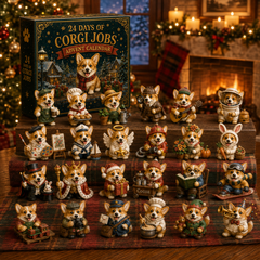 24 Days of Corgi Jobs Advent Calendar 2026 – 24 Unique Collectible Corgi Miniatures, Christmas Countdown Calendar for Dog Lovers